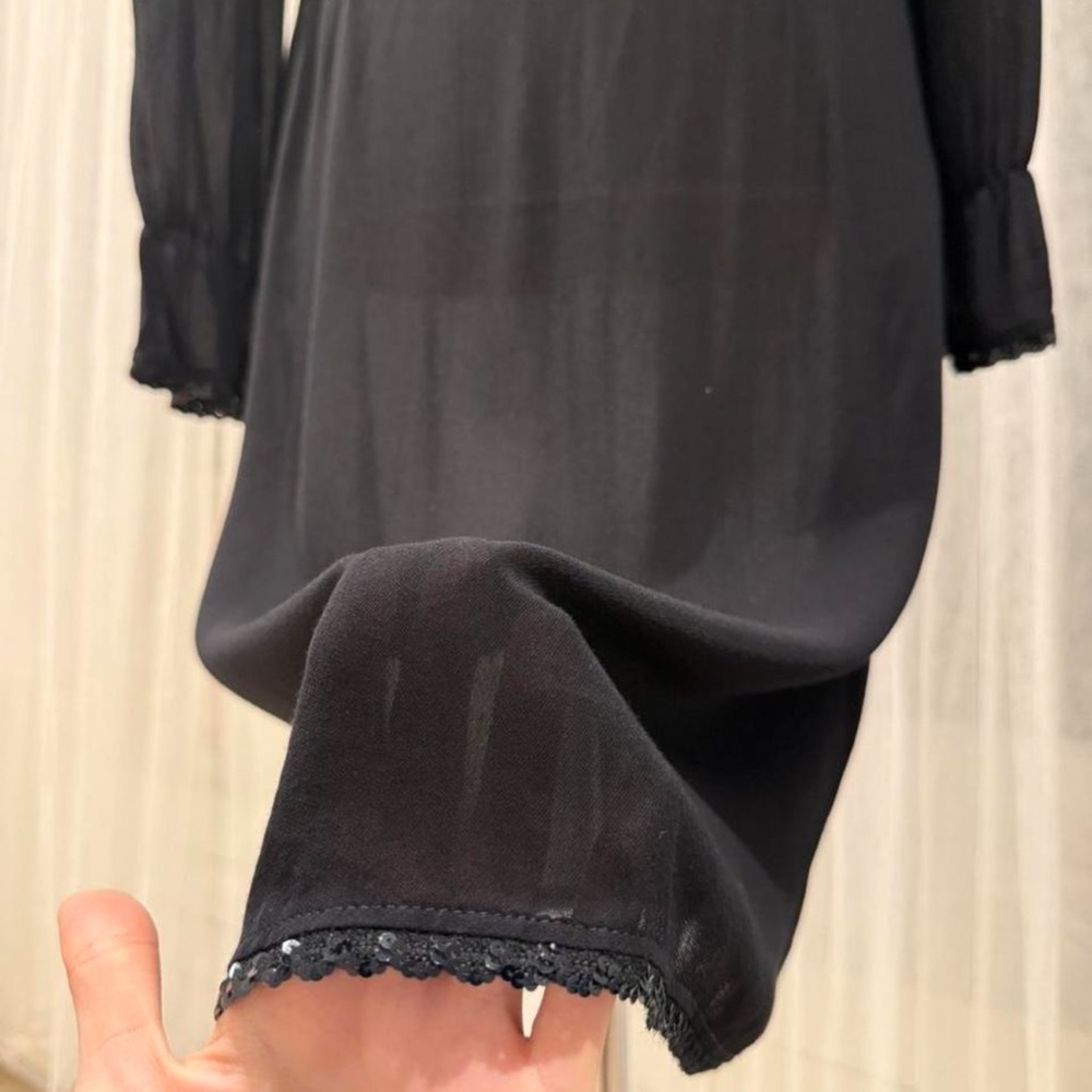Vintage 90s Miu Miu Sheer Black Dress - Picture 4 of 7